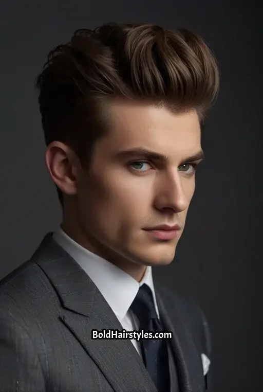 1. Classic High Quiff with Tapered Sides
