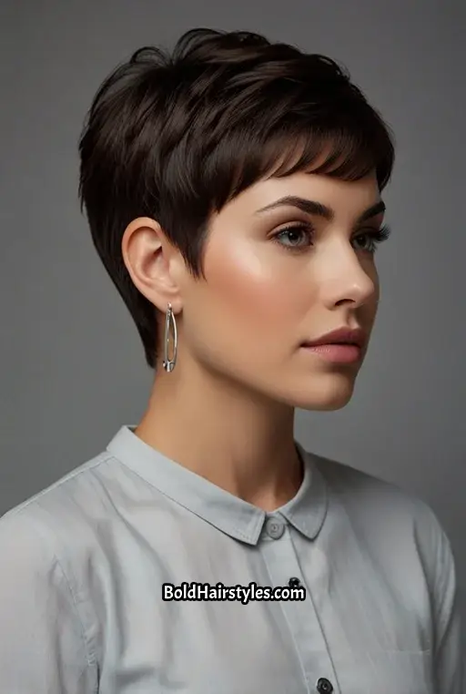 1. Pixie Cut with Side-Swept Bangs