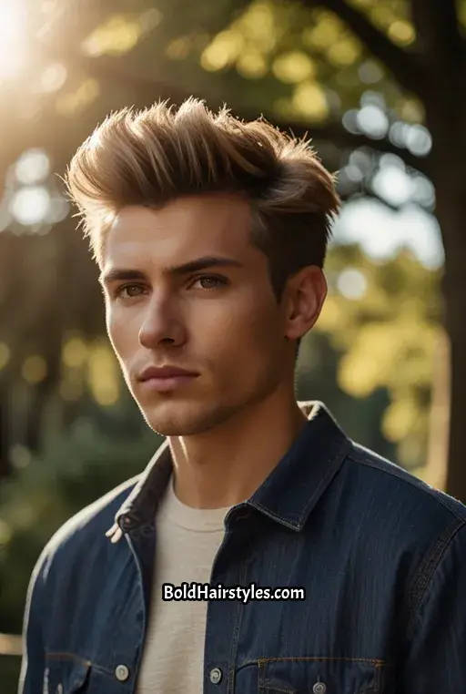 1. Textured Quiff with Tapered Sides