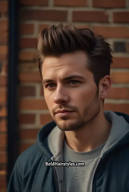 10. Medium-Length Quiff with Textured Ends