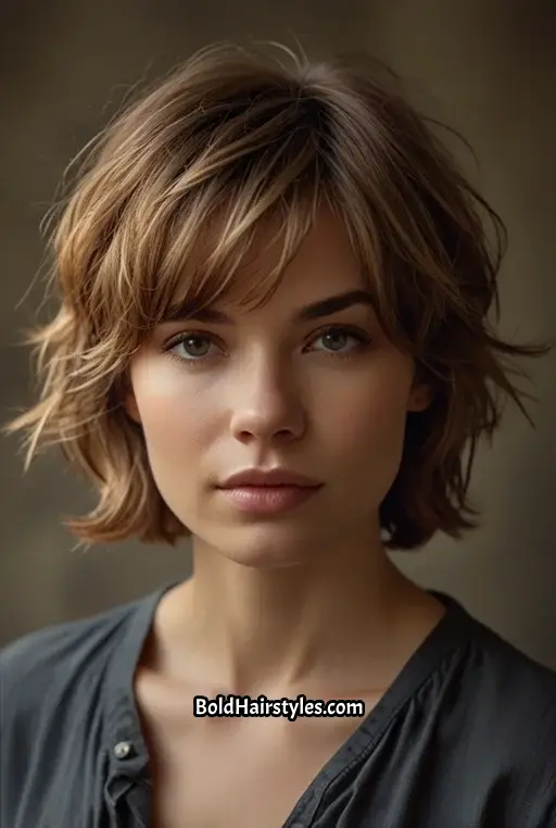 10. Short Feathered Hairstyle
