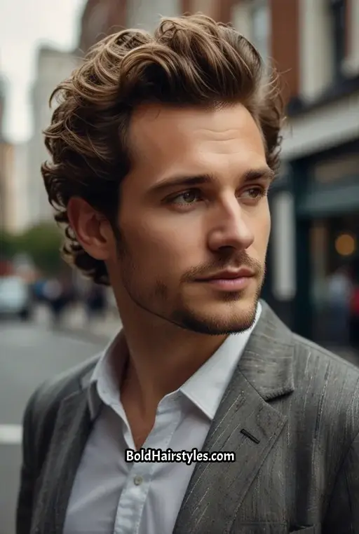 13. Side-Swept Quiff with Natural Waves