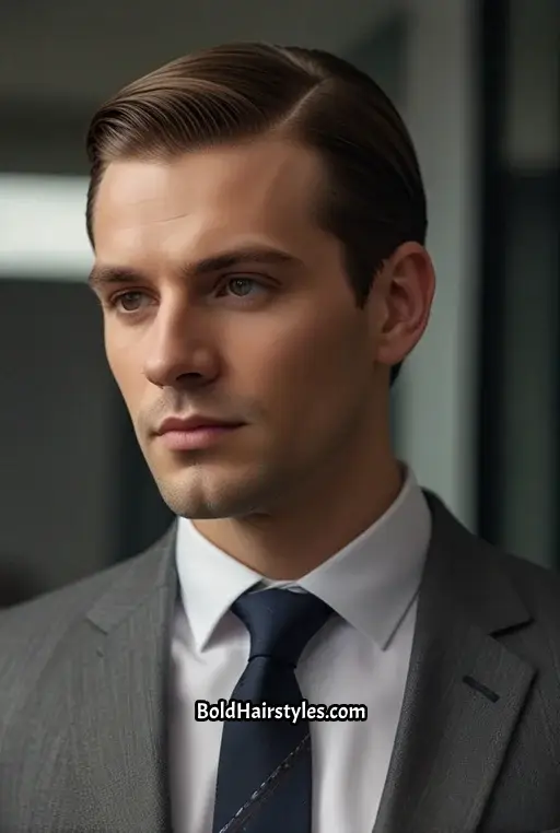 14. Classic Slicked Fringe