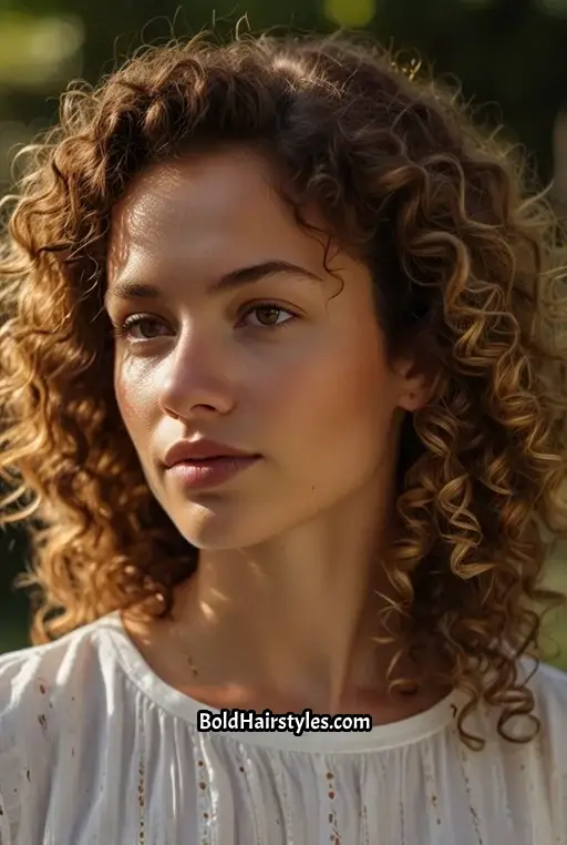 14. Curly Hairstyle with Face-Framing Layers