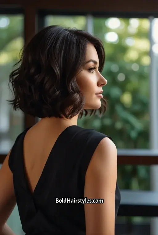 14. Inverted Bob with Curled Ends