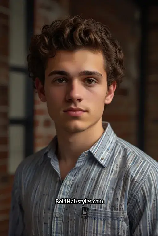 14. Undercut with Curly Top