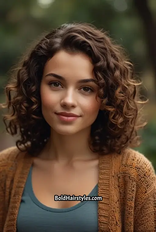 15. Curly Shoulder-Length Cut with Soft Curls