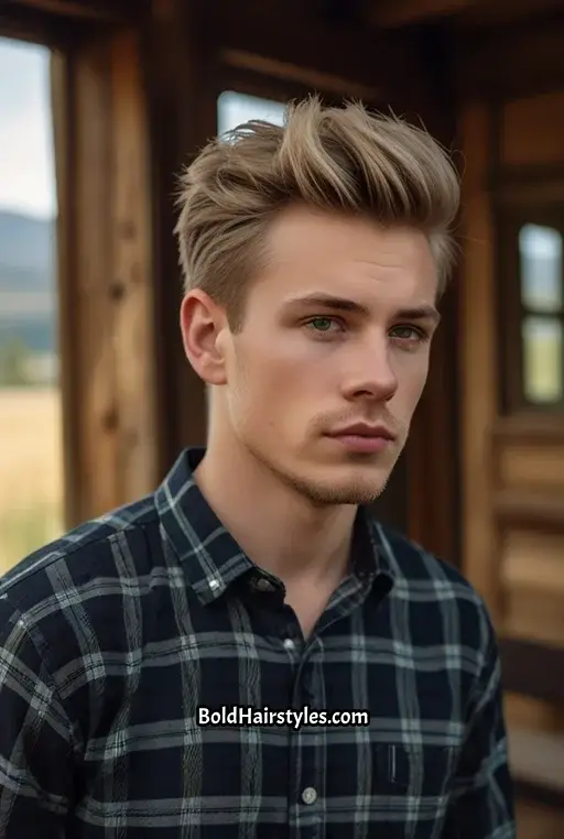 15. Tousled Quiff with Blonde Tips