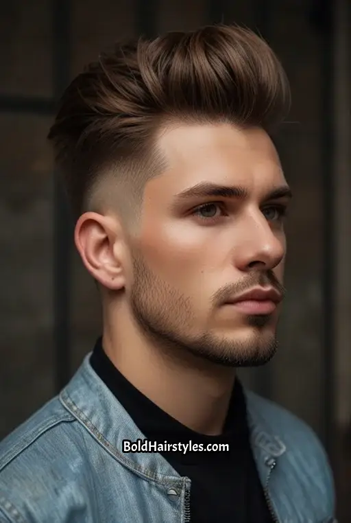 16. Layered Quiff with Undercut Fade
