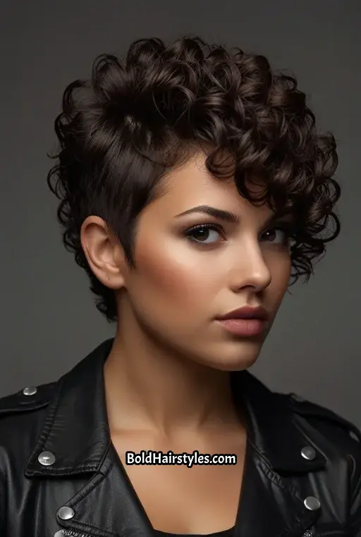 18. Curly Undercut with Defined Curls