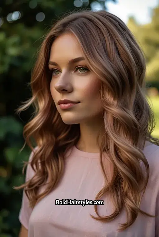 18. Light Brown with Rose Gold Tones