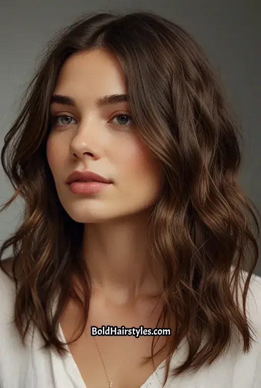 19. Soft and Natural Waves for Shoulder Length Hair