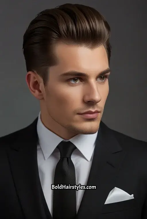 19. Straight Pompadour Fade