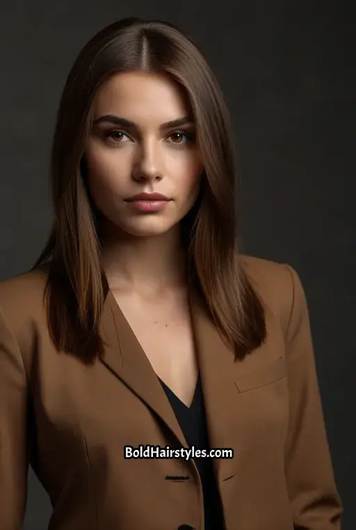 2. Sleek Brown Sugar Hair with Caramel Babylights