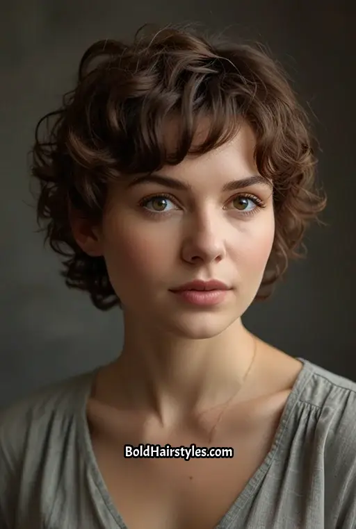20. Tousled Curly Pixie