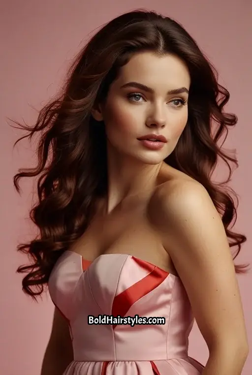 22. Loose Curls With Bright Red Highlights