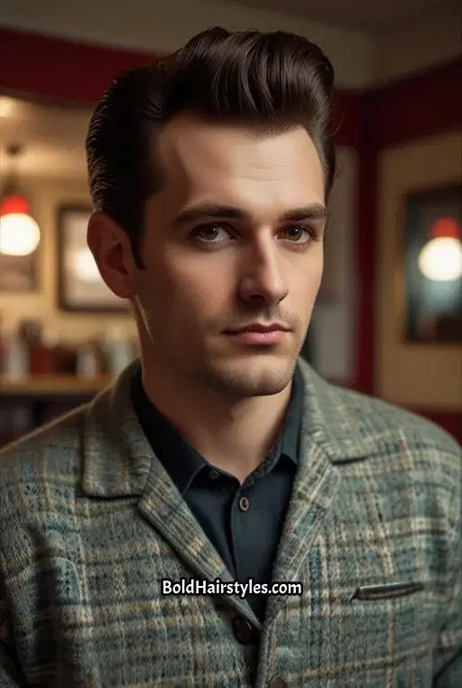 22. Vintage Quiff with Sideburns