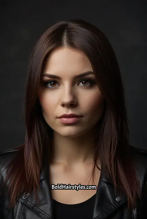 24. Brunette Ombre with Burgundy Ends