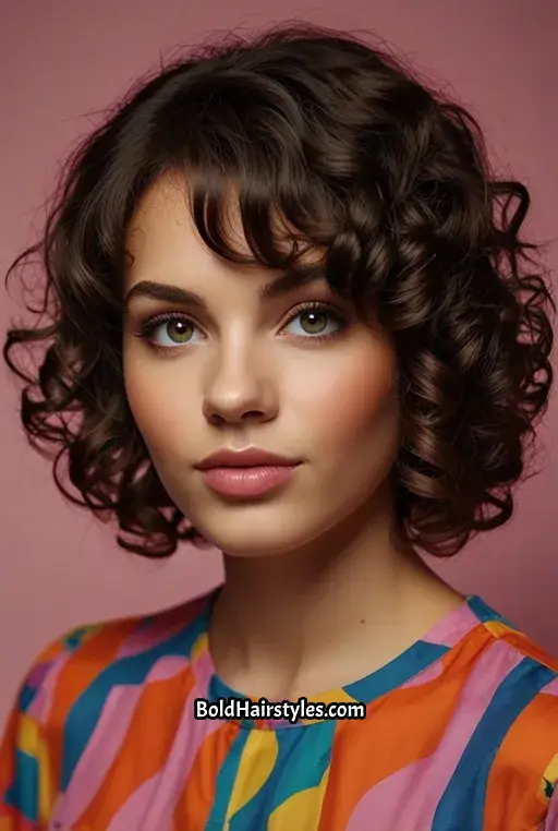 25. Shoulder Length Curly Bob with Defined Curls