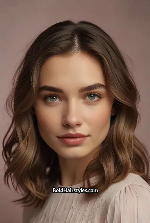 26. Elegant Shoulder Length Hair with Soft, Flowy Waves