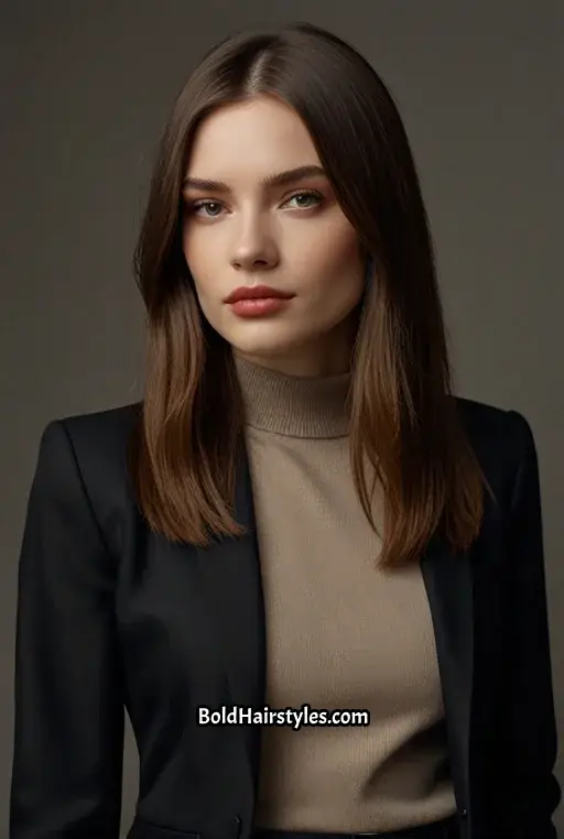 3. Blunt Cut with Side Part