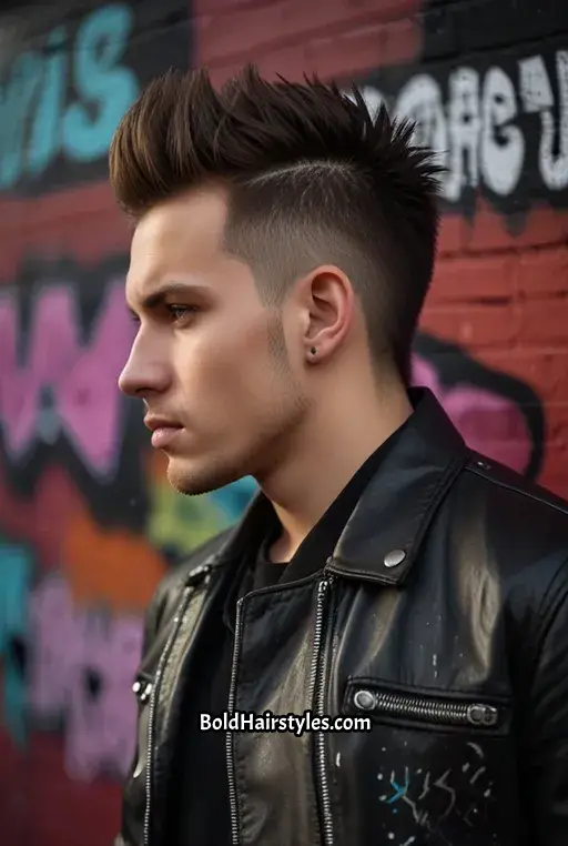 3. Faux Hawk with Faded Sides