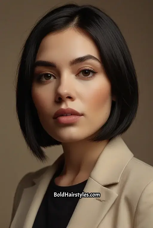 5. Asymmetrical Bob with Side Part