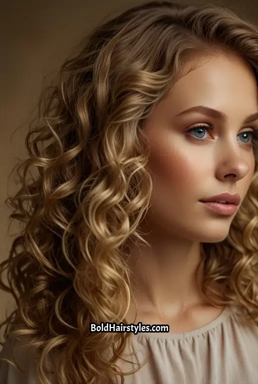 5. Loose Dark Sandy Blonde Curls
