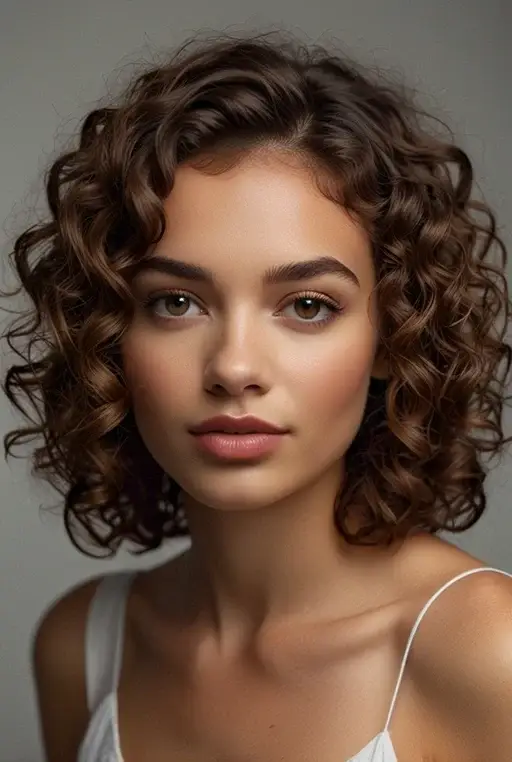 5. Messy Curly Bob