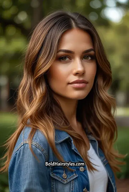 6. Brown Sugar Ombre with Toffee Ends