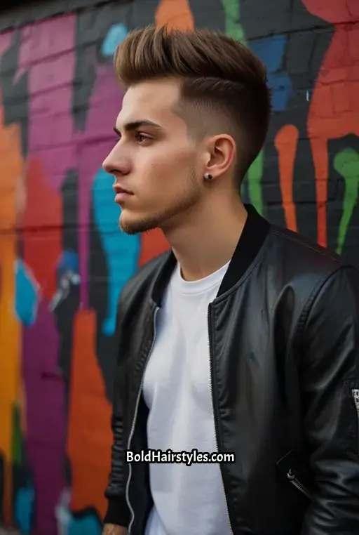6. Spiky Hairstyle with High Fade