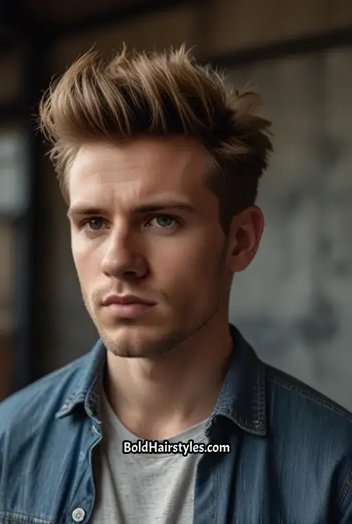 7. Messy Quiff with Faded Sides