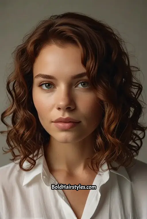 7. Soft Curly Lob with Volume