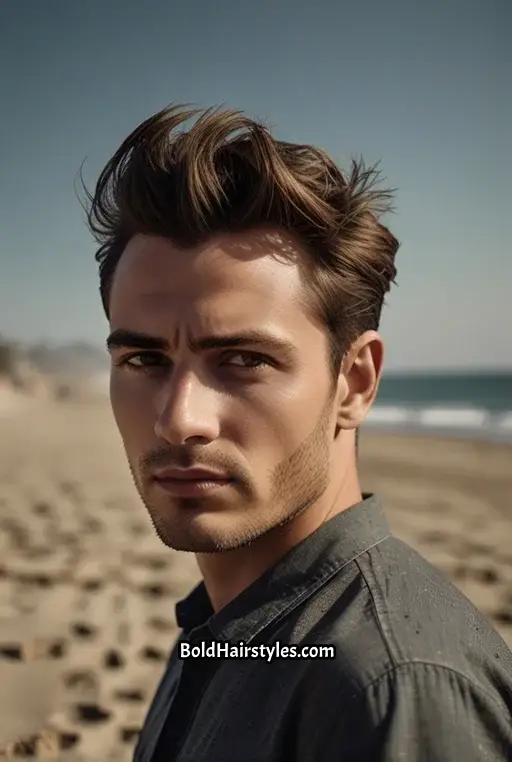 8. Windswept Quiff with Shadow Fade