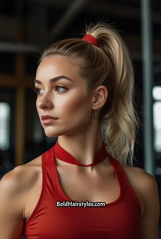9. Dark Sandy Blonde High Ponytail