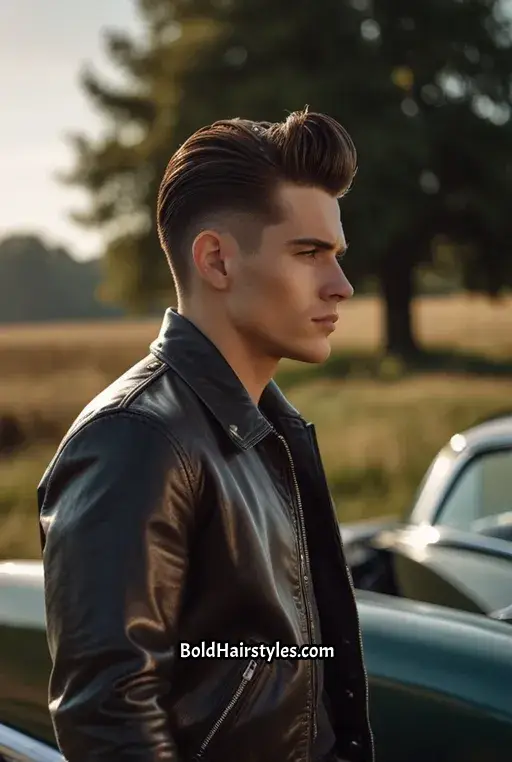 9. High Pompadour with Skin Fade