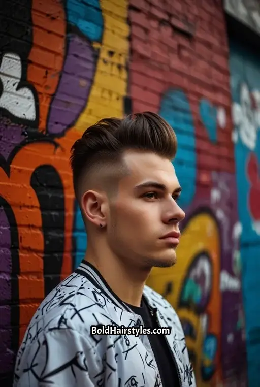 9. Undercut Quiff with Shaved Design