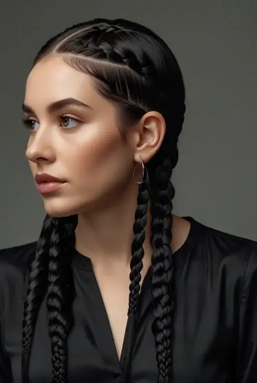 10. Infinity Braid on Straight Hair