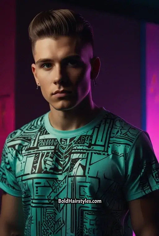 10. Undercut with Shaved Designs