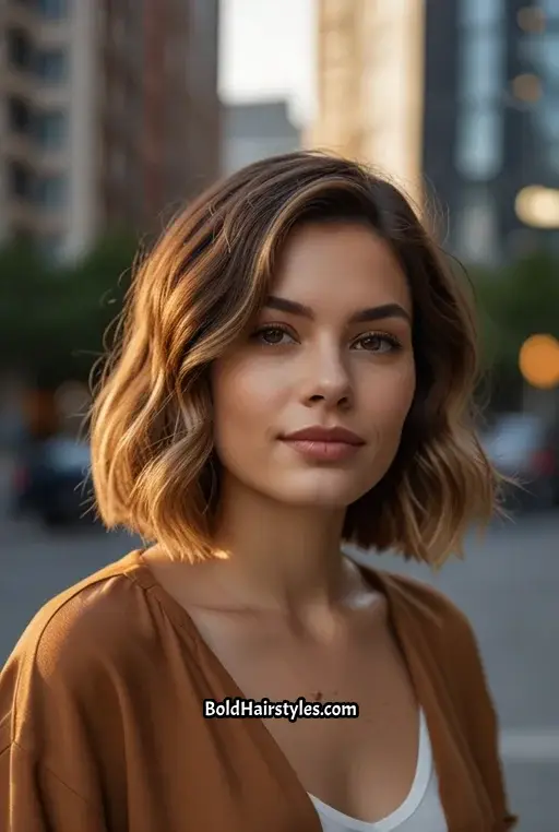 11. Wavy Bob with Subtle Ombre