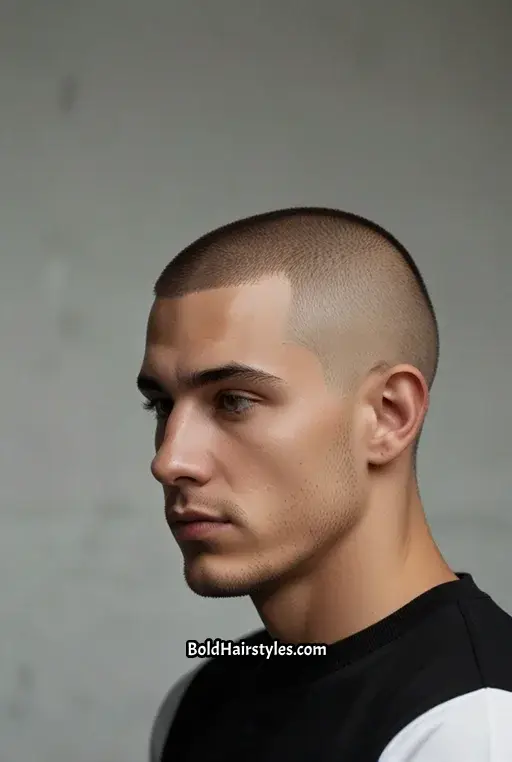 12. Buzz Cut Undercut with Defined Lines