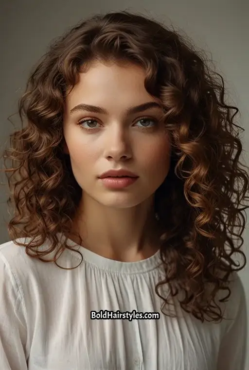 12. Natural Side Swept Curls