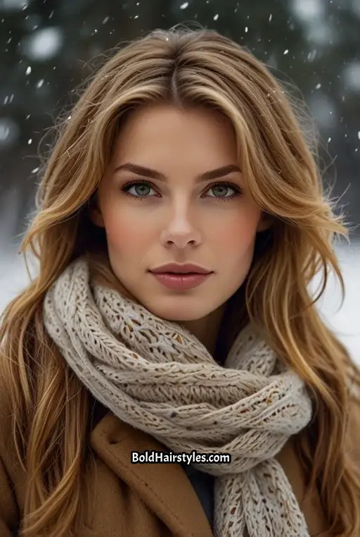 15. Golden Brown with Honey Blonde Highlights