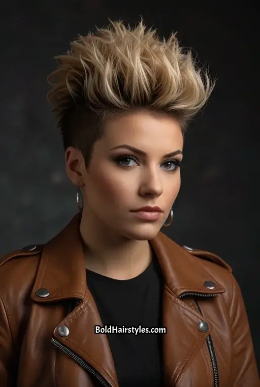 15. Natural Faux Hawk Style