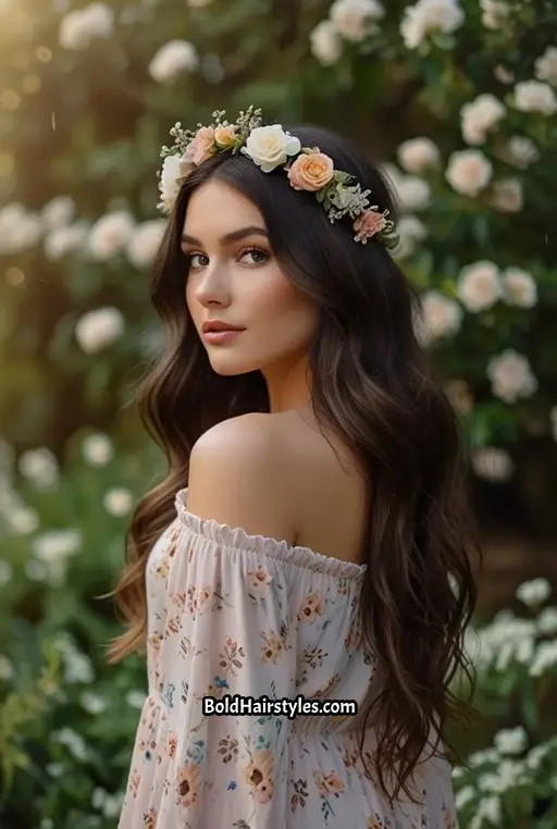 15. Romantic Loose Waves with a Headband