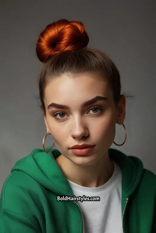 16. Half-Up Top Knot with Hoodie