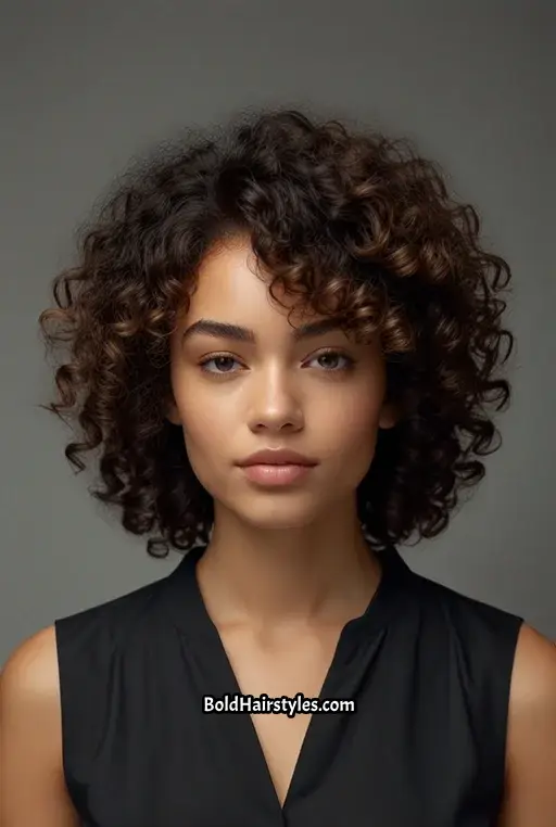 16. Natural Curls with a Middle Part
