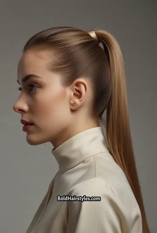 16. Slicked-Back Low Ponytail
