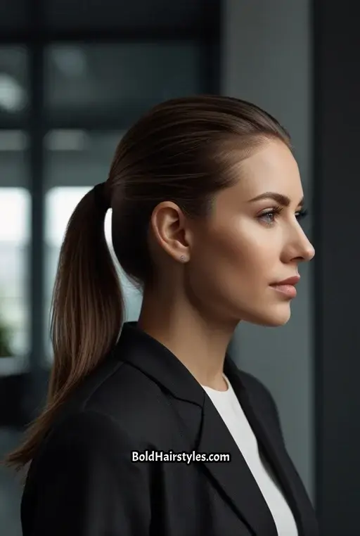 17. Low Ponytail with Elegant Wrap