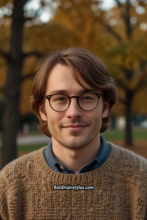 18. Long Hair with Side Swept Bangs